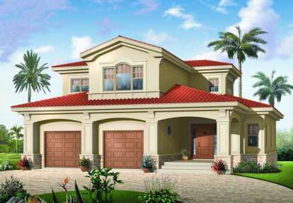 Mediterranean House Plan #034-00426 Elevation Photo