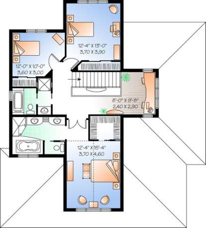 Floorplan 2 for House Plan #034-00426