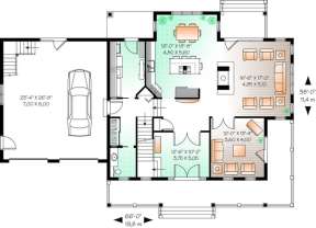 Floorplan 1 for House Plan #034-00427