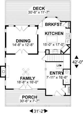 First Floor for House Plan #036-00068