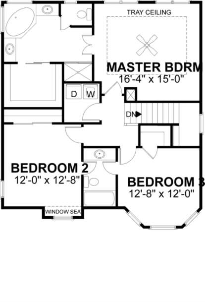 Second Floor for House Plan #036-00068