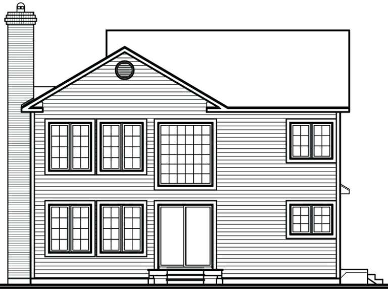 Narrow Lot House Plan #034-00434 Elevation Photo