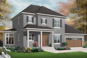 Traditional House Plan #034-00439 Elevation Photo