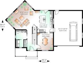 Floorplan 1 for House Plan #034-00439