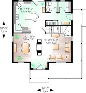 Floorplan 1 for House Plan #034-00444
