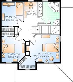 Floorplan 2 for House Plan #034-00444