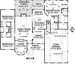 Floorplan for House Plan #036-00069