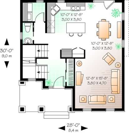 Floorplan 1 for House Plan #034-00452
