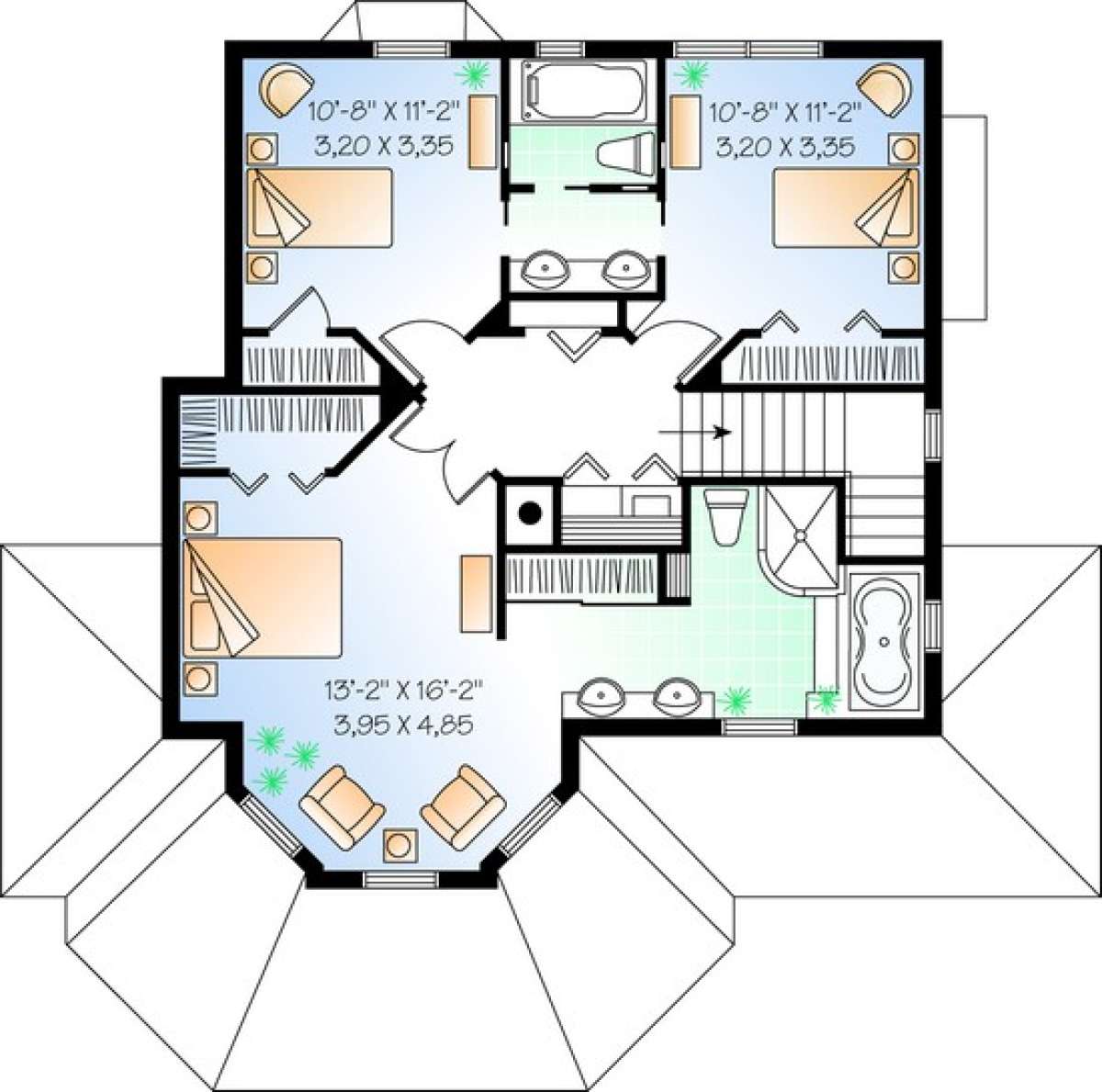 Floorplan 2 for House Plan #034-00454