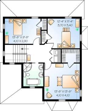 Floorplan 2 for House Plan #034-00457