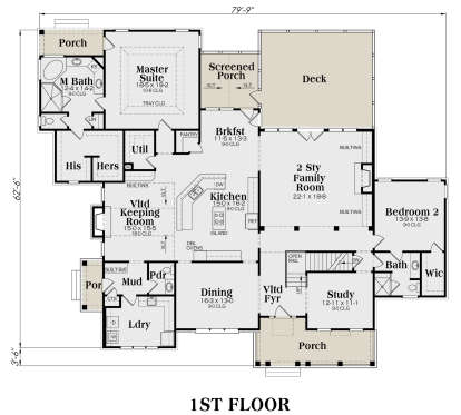 Main Floor for House Plan #009-00087