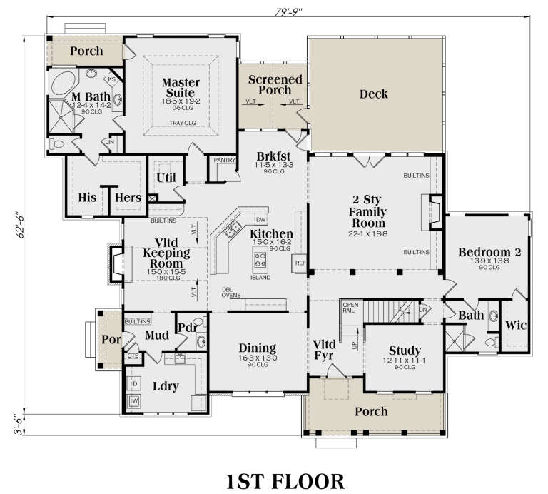 House Plan House Plan #104 Drawing 1