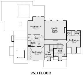 Second Floor for House Plan #009-00087