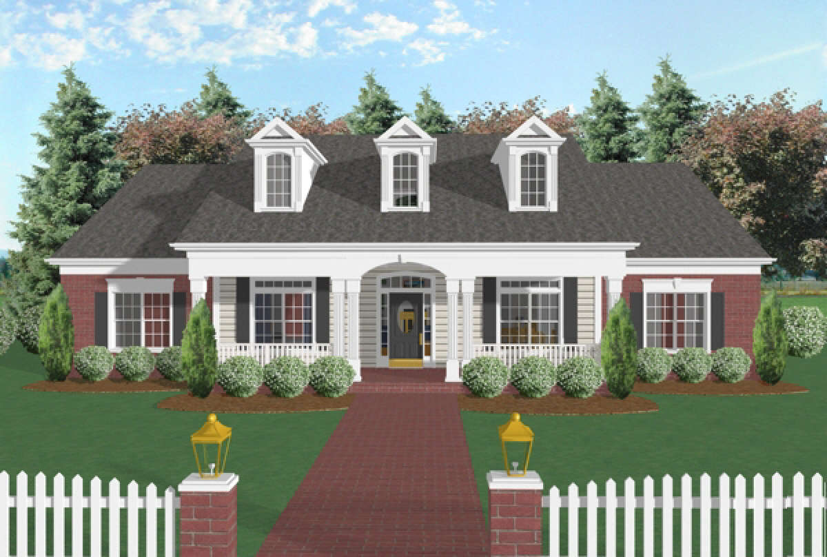 Classical House Plan #036-00070 Elevation Photo