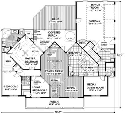 Floorplan for House Plan #036-00070