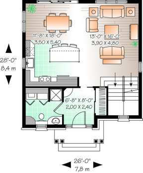 Floorplan 1 for House Plan #034-00463