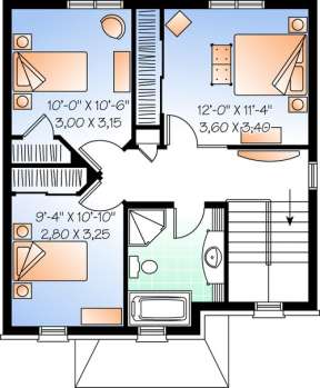 Floorplan 2 for House Plan #034-00463