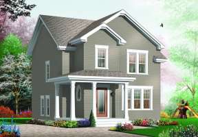 Small House Plan #034-00464 Elevation Photo