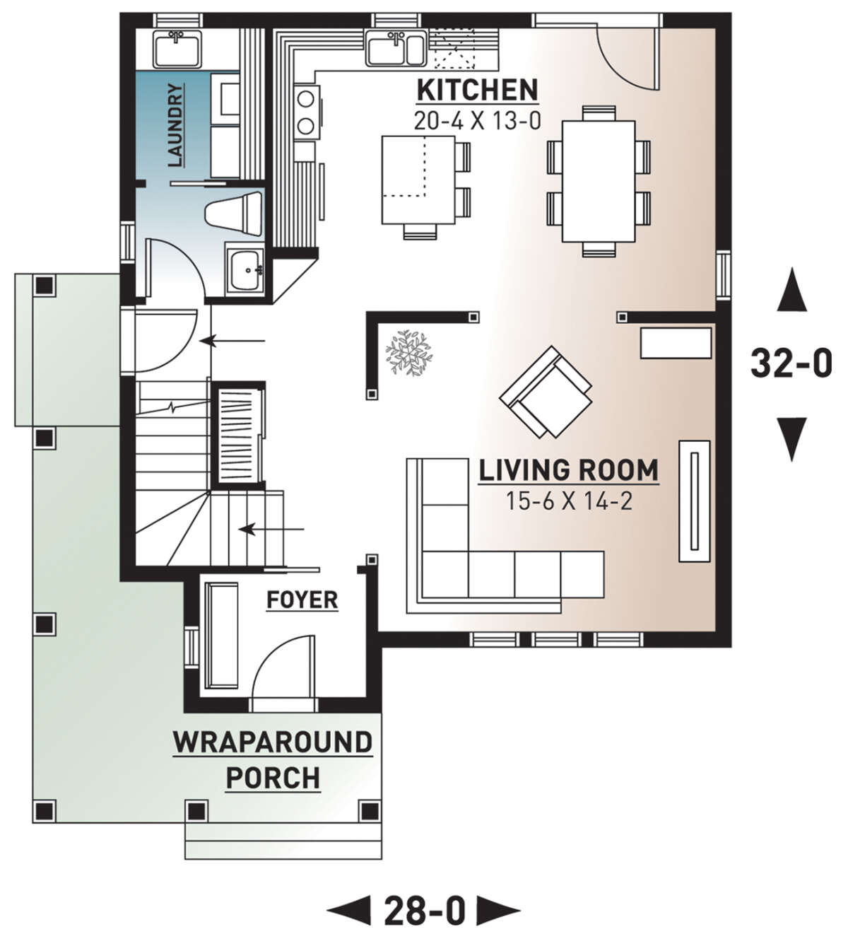 Main Floor for House Plan #034-00465