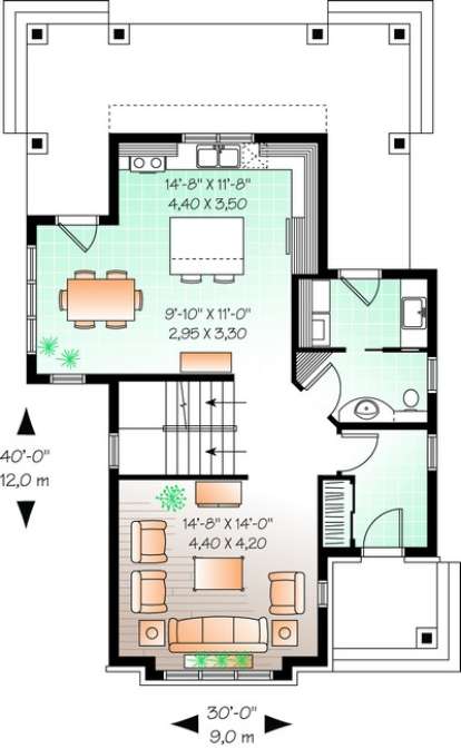 Main Floor  for House Plan #034-00467