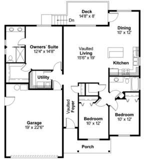 Floorplan 1 for House Plan #035-00315