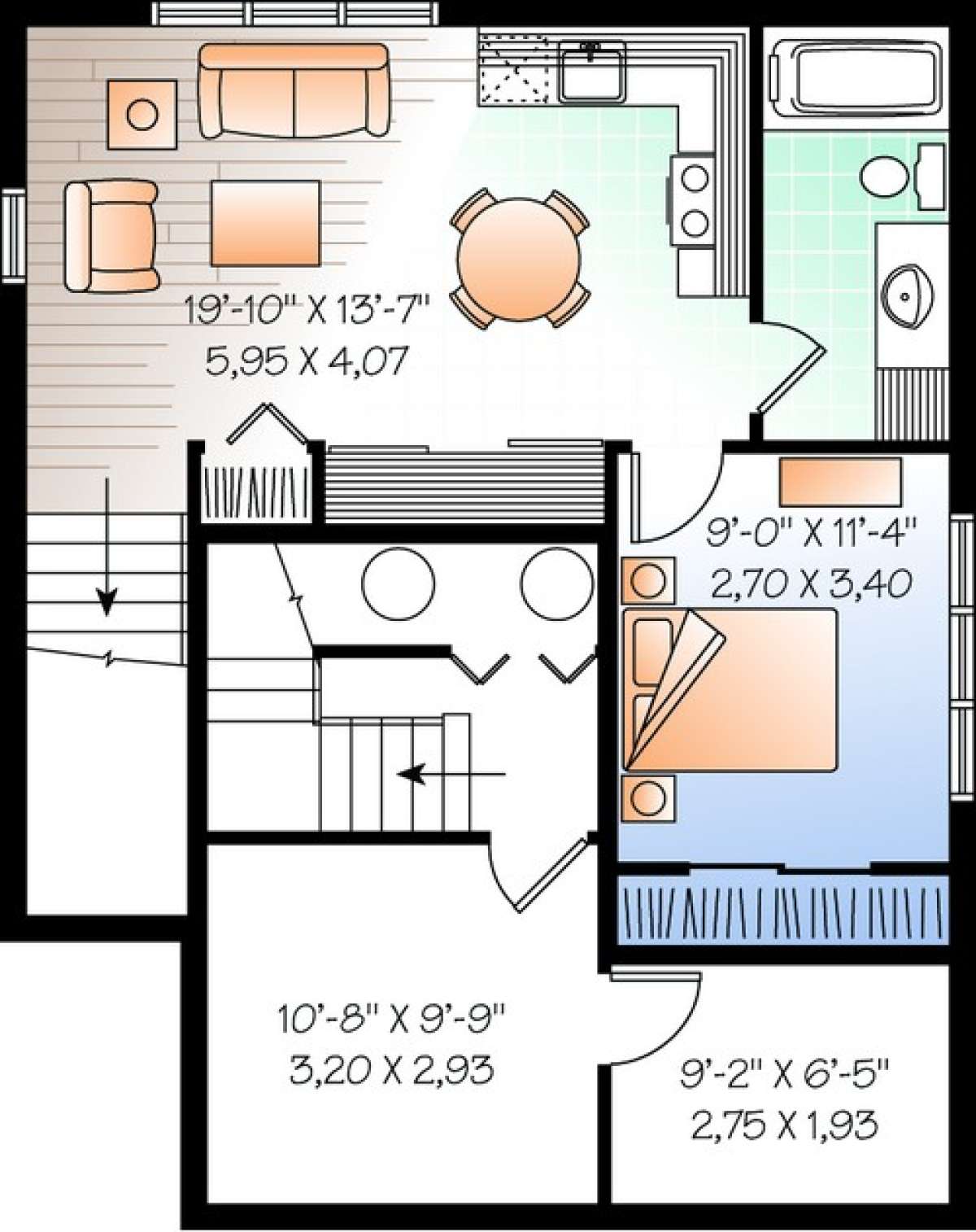 Floorplan 1 for House Plan #034-00475