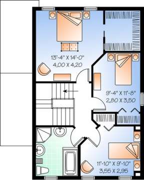 Floorplan 3 for House Plan #034-00475