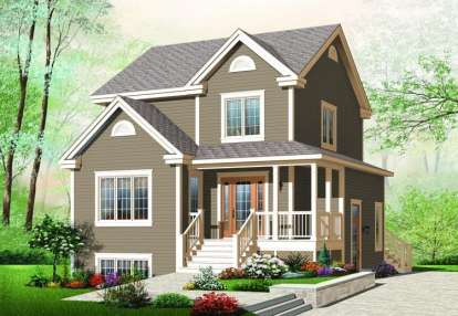 Country House Plan #034-00476 Elevation Photo