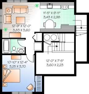 Floorplan 1 for House Plan #034-00477