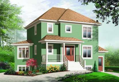 Traditional House Plan #034-00478 Elevation Photo