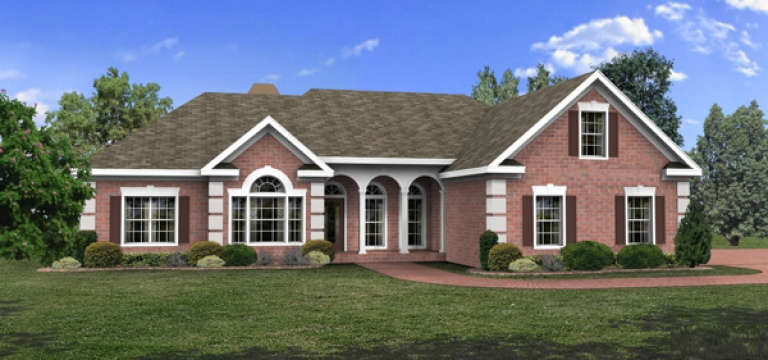 Traditional House Plan #036-00071 Elevation Photo