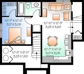 Basement for House Plan #034-00481
