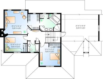 Floorplan 2 for House Plan #034-00496