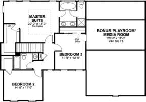 Second Floor for House Plan #036-00072