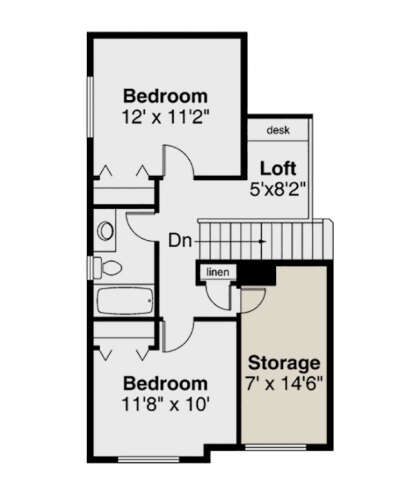 Second Floor for House Plan #035-00317