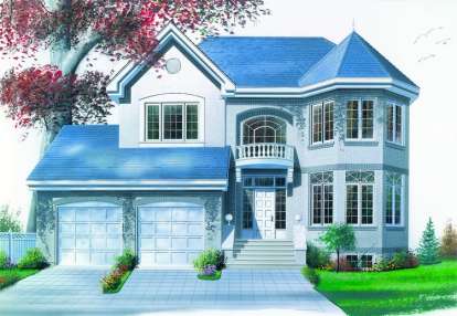 European House Plan #034-00513 Elevation Photo