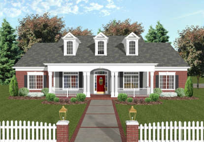 Country House Plan #036-00073 Elevation Photo