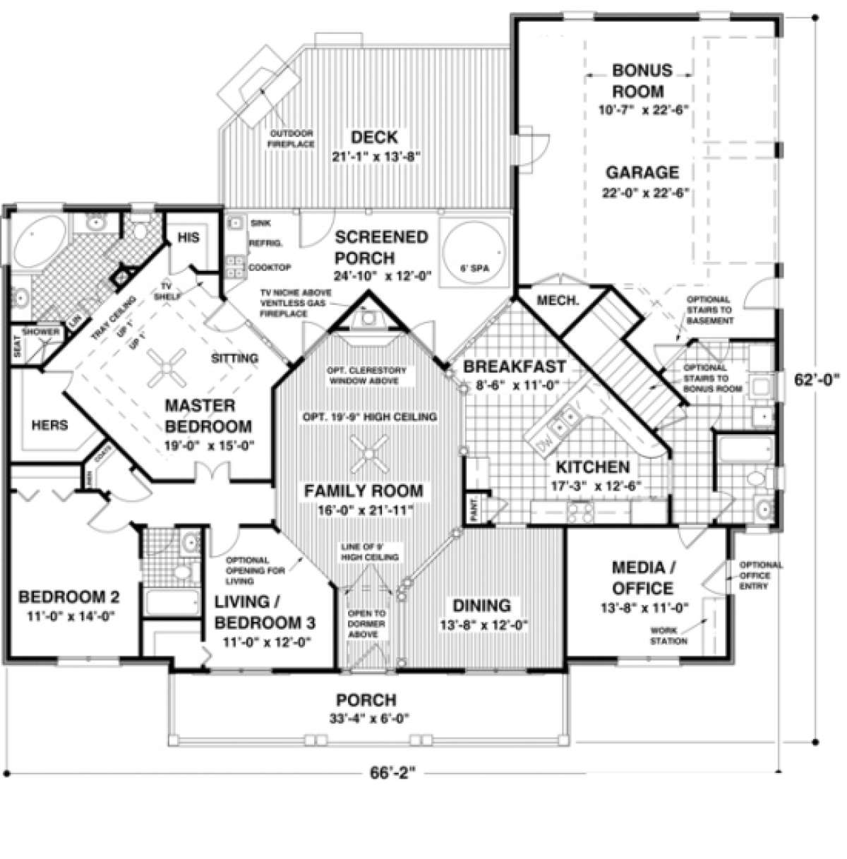Floorplan for House Plan #036-00073