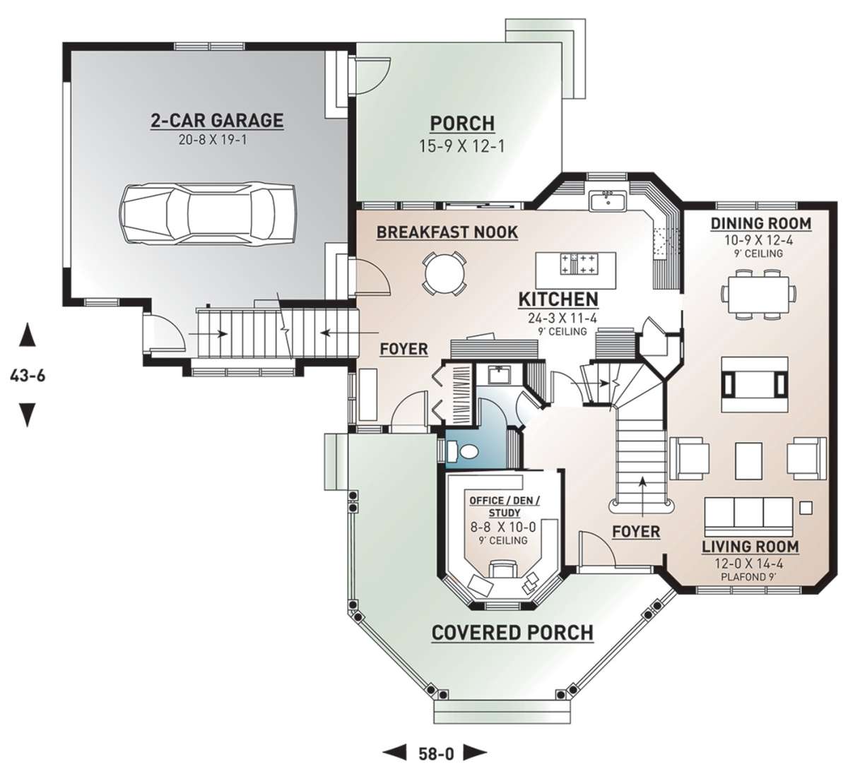 Main Floor for House Plan #034-00520