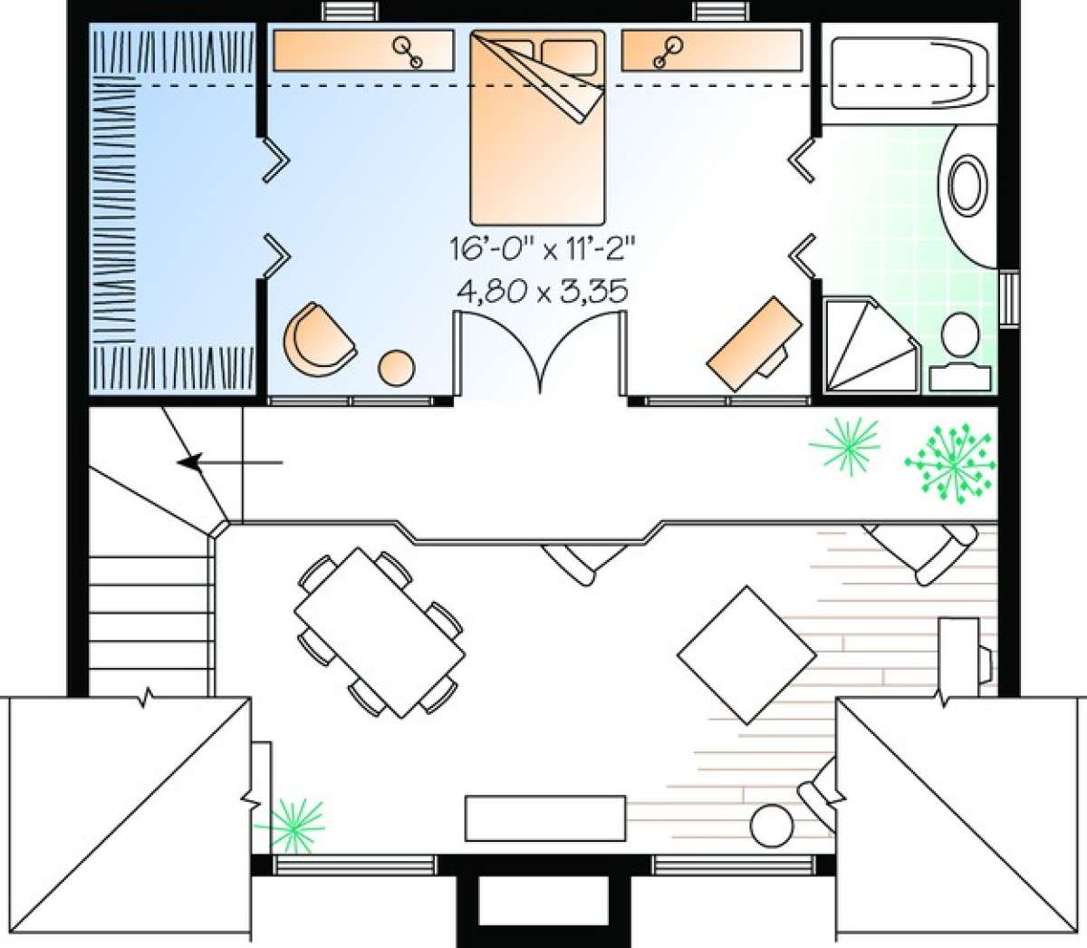 Floorplan 2 for House Plan #034-00529