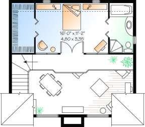 Floorplan 2 for House Plan #034-00529