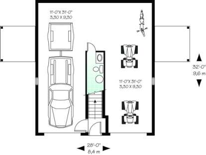 Floorplan 1 for House Plan #034-00530