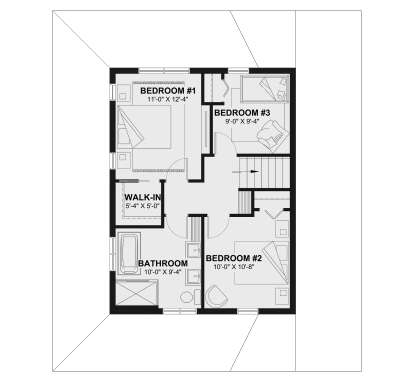 Second Floor for House Plan #034-00531