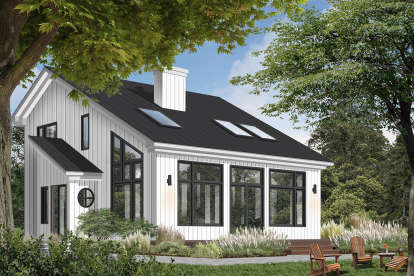 Lake Front House Plan #034-00532 Elevation Photo