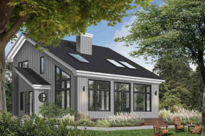 Lake Front House Plan #034-00532 Elevation Photo