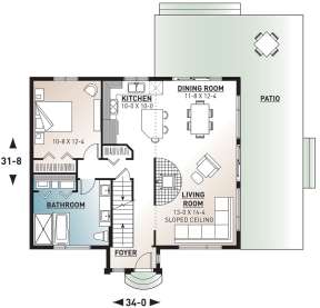 Main Floor for House Plan #034-00532