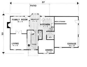 First Floor for House Plan #036-00074
