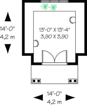 Floorplan 1 for House Plan #034-00541