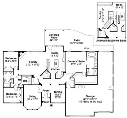 Floorplan 1 for House Plan #035-00319