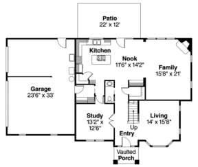 Floorplan 1 for House Plan #035-00320